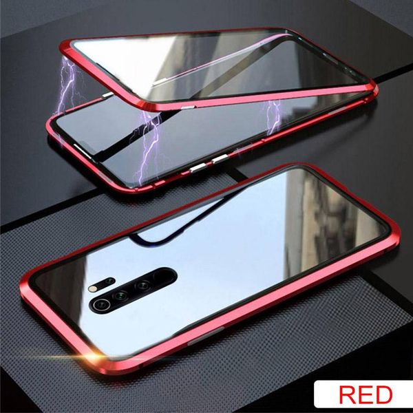 

360 full cover double sided glass magnetic case for xiaomi 10 10pro 10ultra cc9 9 8 for redmi k20 k30 note h wmtxhd