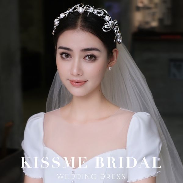 

headband korean jewelry bridal crown, Silver