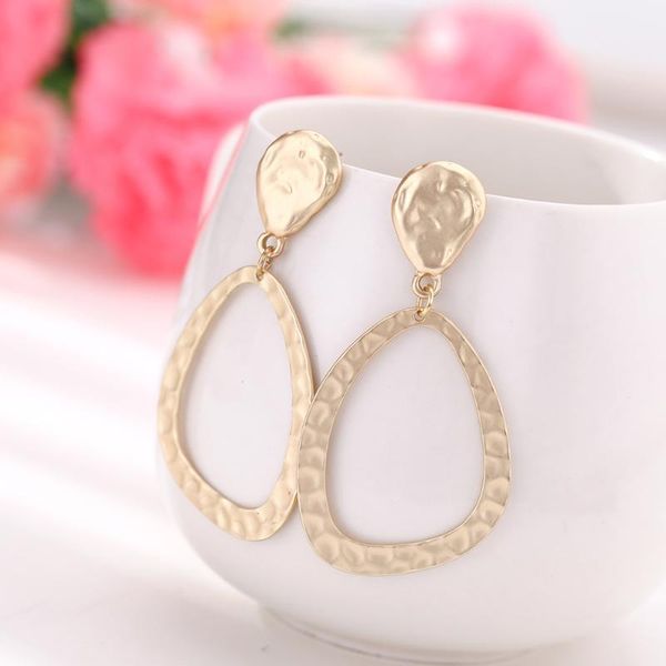 

hoop earrings large for women earrings water drop golden color metal pendant trend jewelry for wedding party1