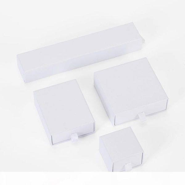

ddisplay]classic style white jewelry set box, wedding ring case, necklace gift package, earring studs packing, bracelet drawer box, Black;white