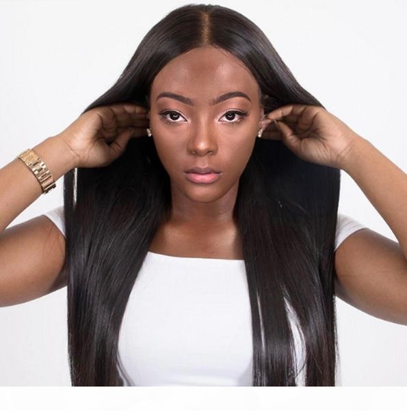 

монгольский девы волос фронта шнурка парики с волосами младенца straight полный шнурок человеческих волос парики natural color, Black;brown