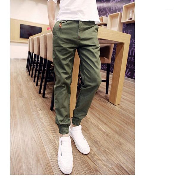 

new 2020 spring summer spring joker men casual pants leg beam feet pants harem men's trousers pantalon homme1, Black