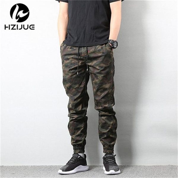 

hzijue 2018 mens jogger autumn pencil harem pants hip hop men camouflage pants loose comfortable trousers camo joggers1, Black