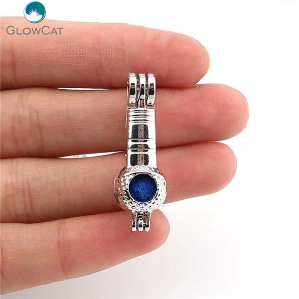 

k620 5pcs/lot microphone pearl cage locket pendant locket fairytale party essential oil diffuser k620 5pcs/lot bbygmh bdehome, Gray