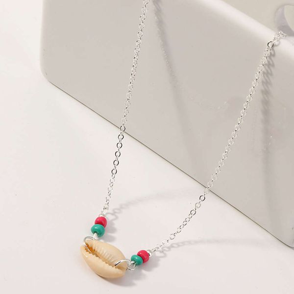 

simple creative natural temperament necklace shell small fresh women's adjustable jewelry, Silver