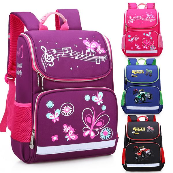 

new children school bags girls butterfly school backpack kids satchel boy car knapsack girl backpack for school space bag c1019