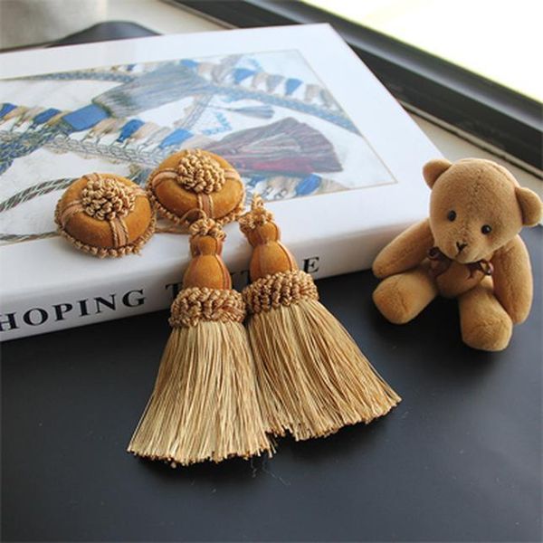 

1pc polyester flower curtain tieback room accessories curtains tassels fringe green hanging pendant diy small tassel hang balls h bbytzi