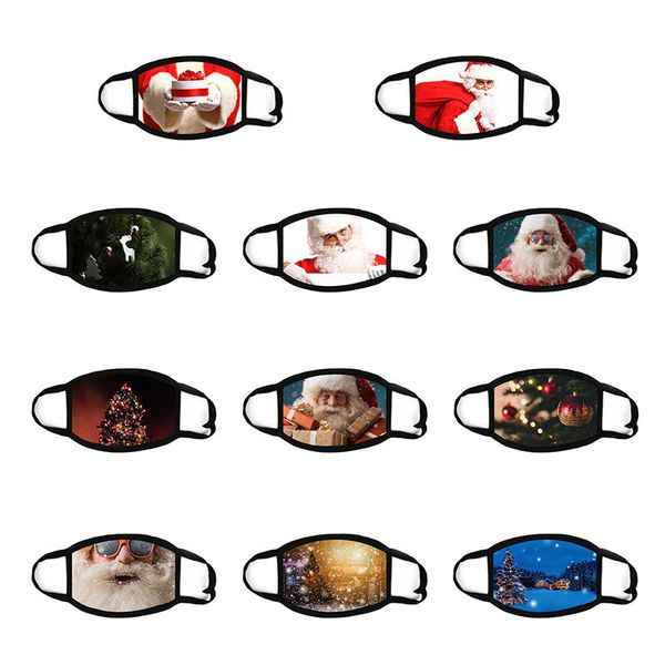 

js82cartoon christmas custom face decorations masque masks cotton reusable washable dustproof mask with fast ship