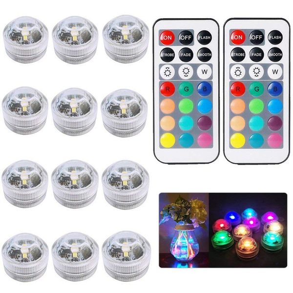 

remote controlled rgb submersible light battery operated underwater night lamp vase bowl outdoor garden wedding party decoration