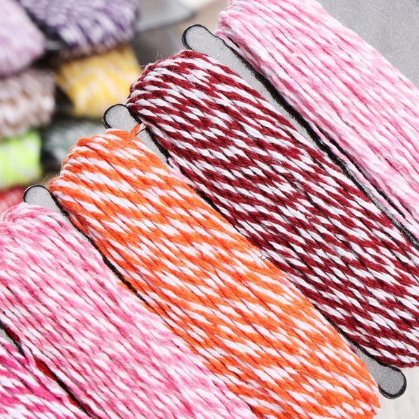 

party decoration 4ply thin baker twine double color cotton rope for diy gift packing scrapbooking wedding birthday