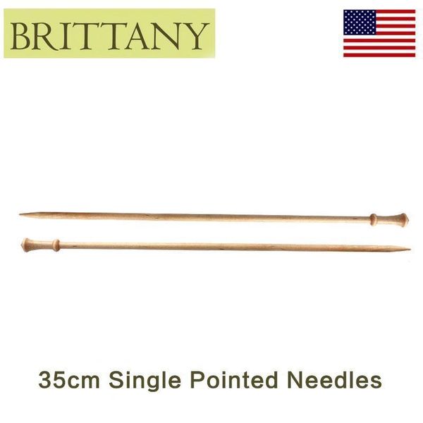

brittany 35cm(14 inch) birch single pointed needles1, Black