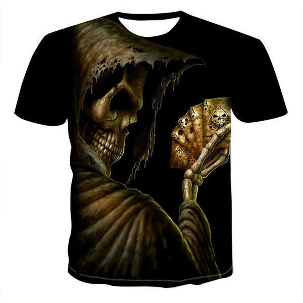 

skull skeleton punk gun vintage gothic 3d print shirts oversized kawaii kawaii men clothing