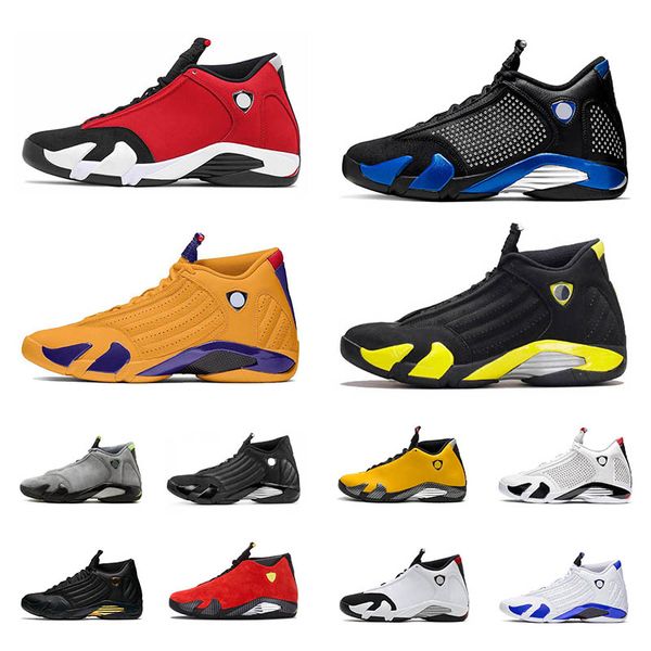 

14 14s men basketball shoes doernbecher red white black toe university gold candy cane thunder dmp desert sand mens sports sneakers