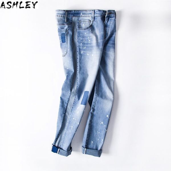 

new fashion 2020 denim man stretch jeans mens desinger bike classic straight plus size 28-44 46 48 hip hop punk streetwear1, Blue