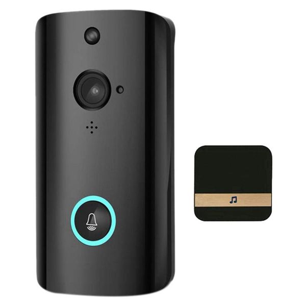 

smart wireless doorbell video camera home security wifi remote video phone intercom bell support tf card