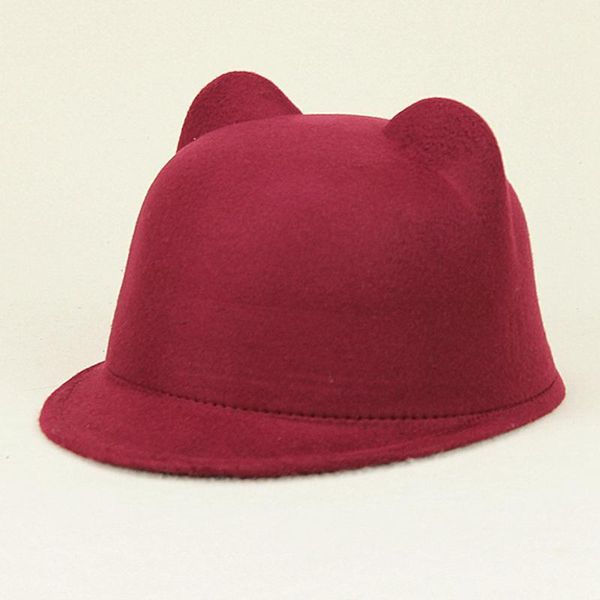 

new winter fashion womens cute cat ears wool caps 6 colors europe and america russia hats1, Blue;gray