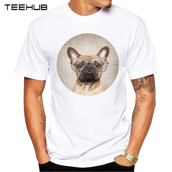 

teehub hipster mr french bulldog short sleeve funny pug wear glasses printed new arrivals cool sport hooded sweatshirt hoodie t shirt