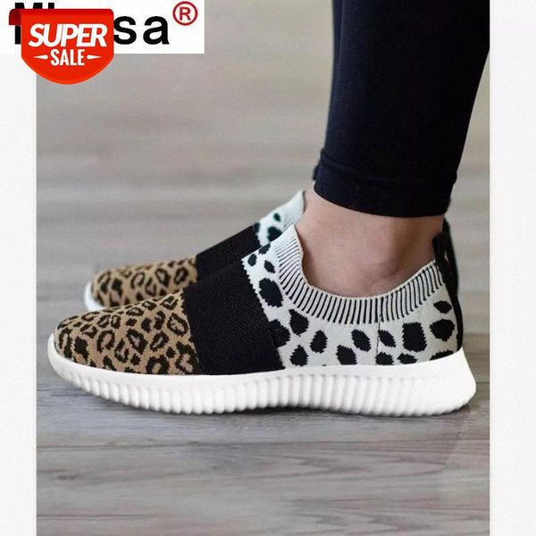 

women casual shoes light sneakers breathable mesh walking knitted vulcanized shoes outdoor slip-on sock zapatos mujer #3n9t