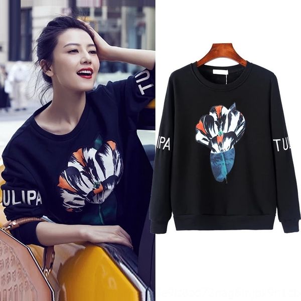 

gao yuanyuan same black 2019 new sweater sweaterma sichun xie na zhang yu jiang shuying stars same sweater for women tml7e