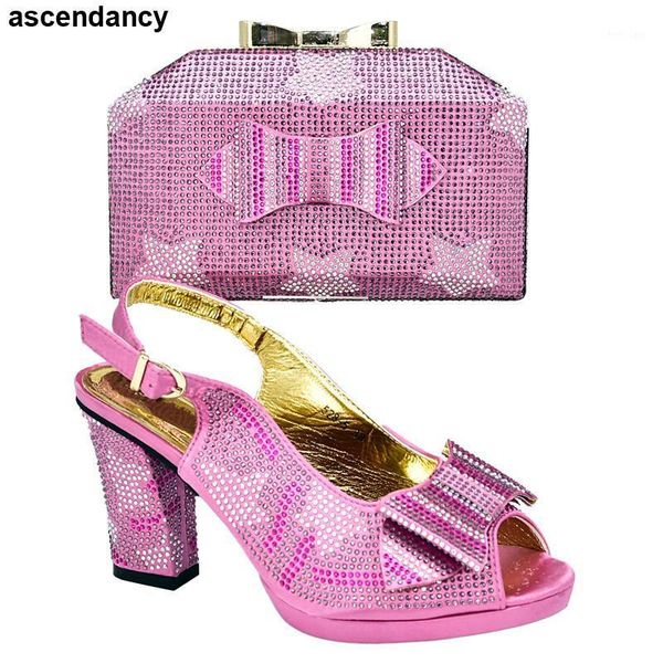 

fashion women italian african party pumps shoes and bag women matching shoes and bag set in heels italian super high (8cm-up)1, Black