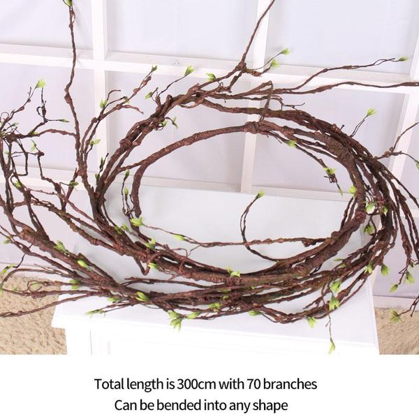 

plastic rattan wreath artificial tree branches real touch rattan flower vine home wedding garden decoration hanging flowers1