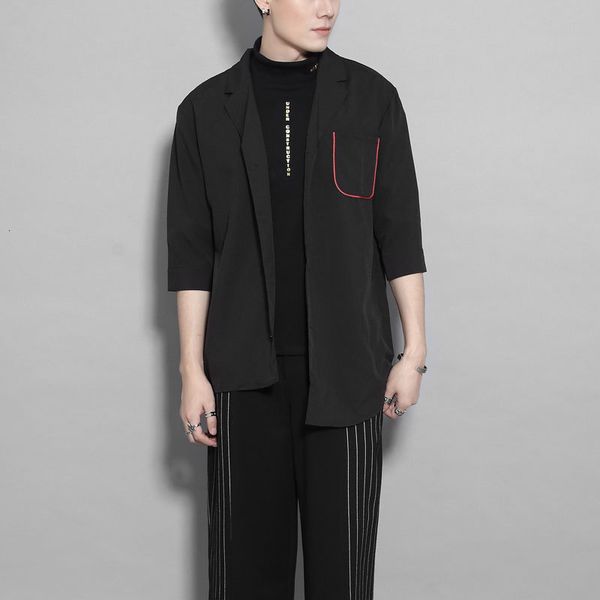

2021 s-6xl new men suit in spring is designed with asymmetrical design suits c2oc, White;black
