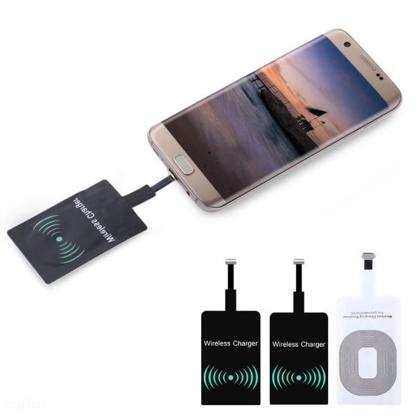 Carregador sem fio Qi Tipo-C Charging Adapter Módulo receptor Etiqueta alta eficiência de carregamento adaptador para Samsung Android Universal