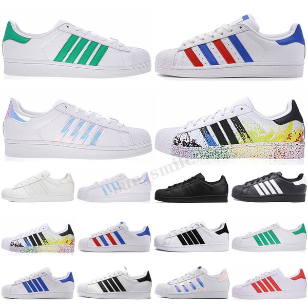 

original superstar smith hommes femmes chaussures de sport vert noir blanc bleu rouge rose argent mens stan chaussures de chaussures en cuir