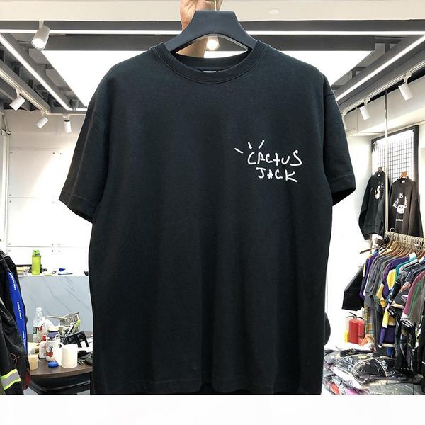 

new luxury 2020 men travis scott cactus jack t shirts t-shirt hip hop skateboard street cotton t-shirts tee kenye s-xxl n219 t200318, White;black