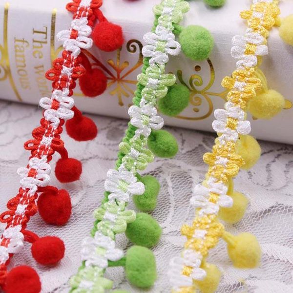 

pom trim кружевная ткань швейные аксессуары помпоны trim tassel ball fringes лента швейное pom кружево для diy материал craft обращается h w
