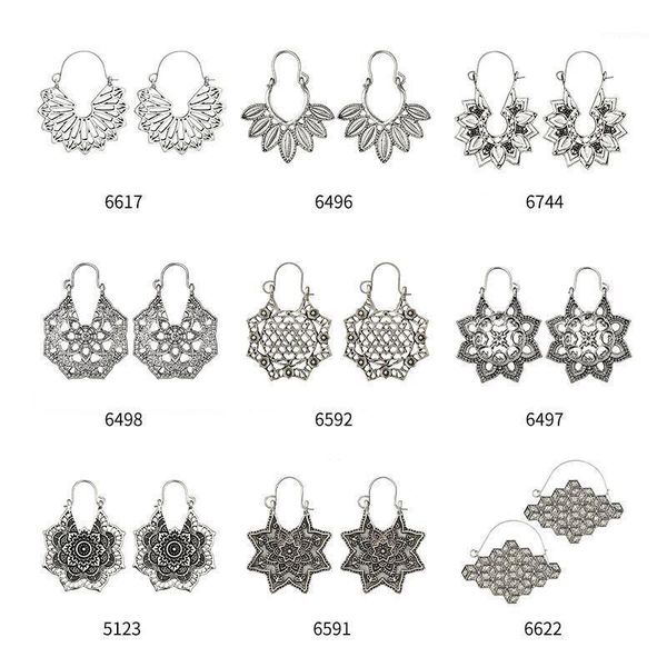 

womens irregular geometric earrings fashion retro metal earrings hollow ladies costume jewellery vintage1, Golden;silver