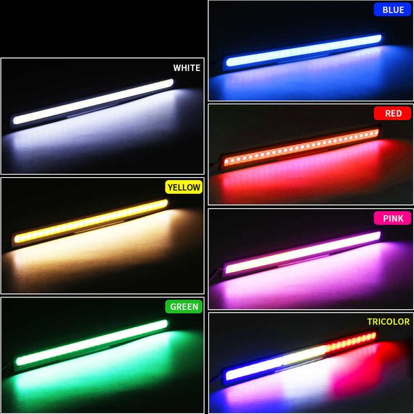 Nouveau 10X 17 cm COB universel voiture lumière LED bande Auto feux de jour moto lumière LED barre voiture étanche phare externe