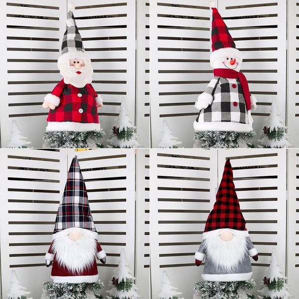 

fengrise рождественская елка топпер ткани снеговика санта-клаус куклы кулон с рождеством декор для дома xmas gifts navidad 2020 bbyjvz wrhom