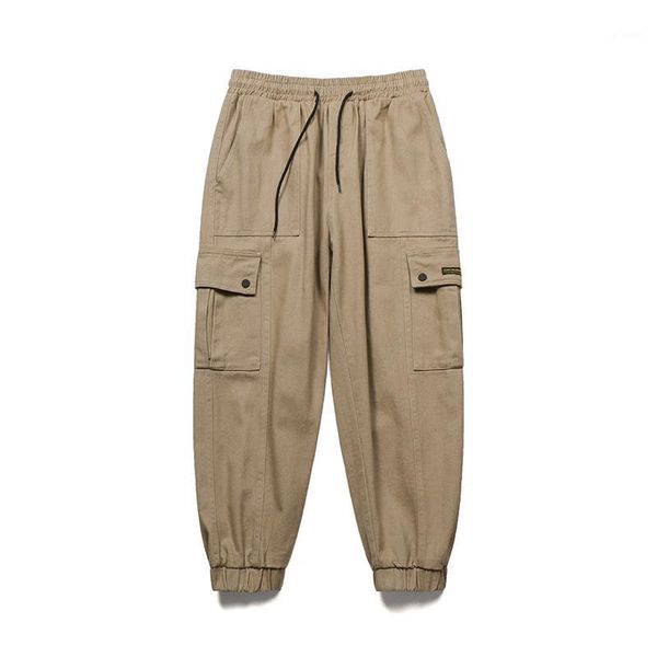 

dossan 2020 pockets cargo pants men casual jogger fashion tactical black khaki trousers tide harajuku streetwear1