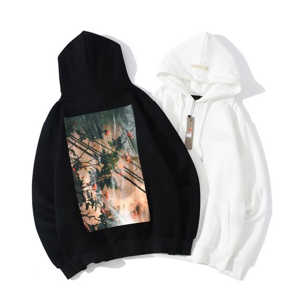 

autumn and winter fashion brand men hoodie long sleeve pullover black white letter print hoodies couples' mens designer hoodies