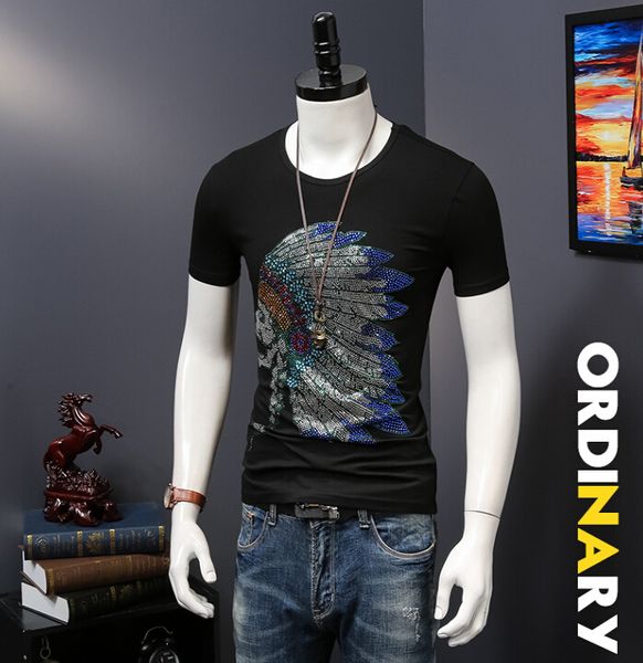 

2021 new cotton t shirts printing men casual tees tshirt 821a, White;black