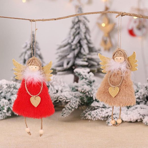 

pendant new angel decorations innovative plush love golden wings girl christmas tree ornaments ncot