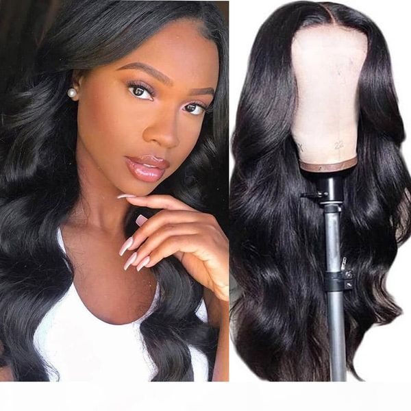 

hair body wave lace front wig brazilian virgin human hair full lace wigs for black women natural color ing, Black;brown
