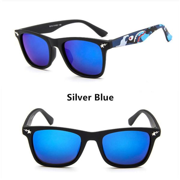 

2019 new fashion children sunglasses black frame color uv400 square retro kids sun glasses boys girls babys outdoor eyewear sqcqyn pingtoy, Blue