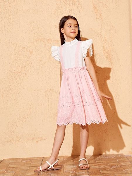 

girls mock neck 2 in 1 schiffy dress she, Red;yellow