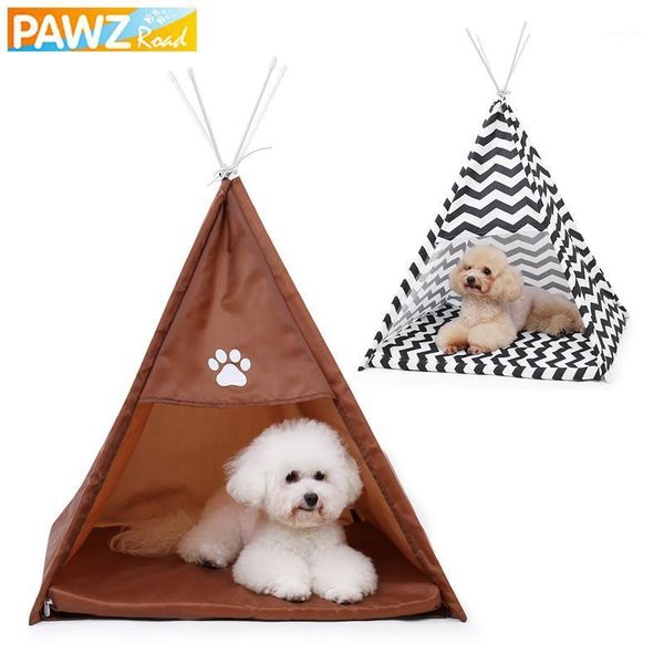 

cat beds & furniture pet tents house dog kennel navy striped puppy kitten playing for sleeping cozy kennels supplies1