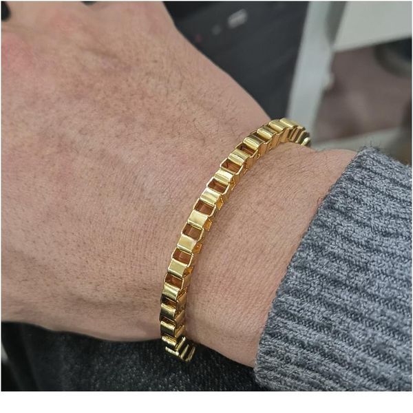 

gold color box chain bracelets for women charm bracelet link bracelets & bangles go bbyzlm, Black