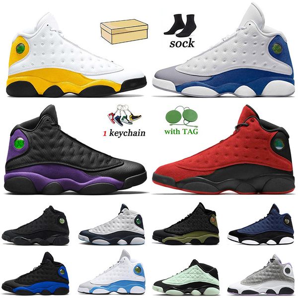 

reverse bred 13s mens women jumpman 13 basketball shoes high og sports brave blue university gold court purple red flint playoffs jogging sn