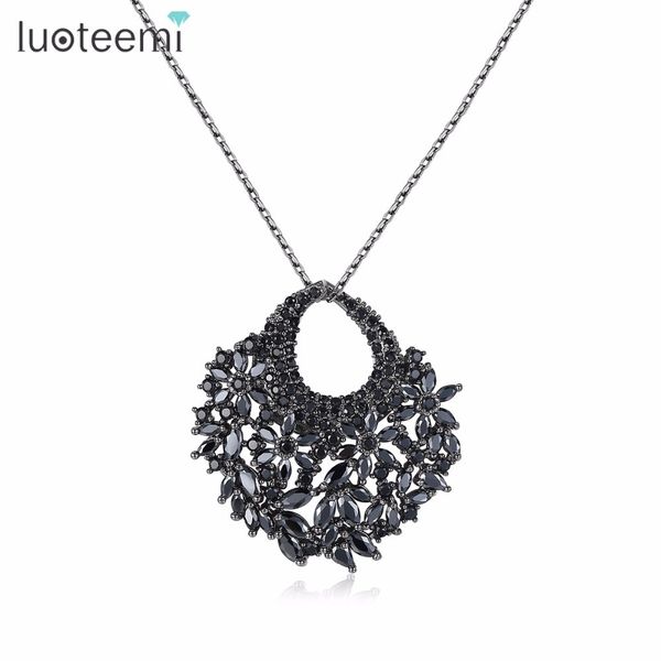 

luoteemi pendant necklace black gold color fashion vogue ethnic neckalces for women girl party prom anniversary 201013, Silver