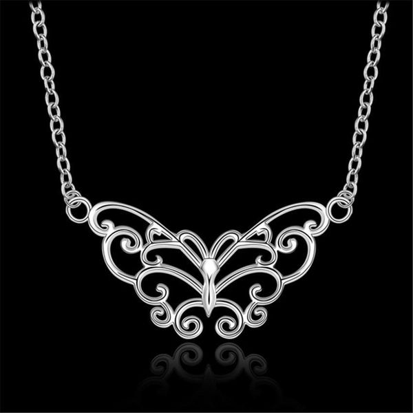

retro charm butterfly pendant silver color necklace factory direct fashion jewelry h bbyrnz