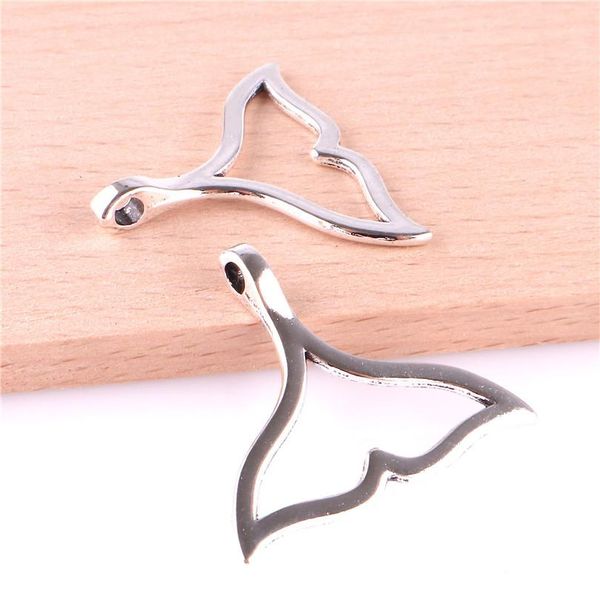 

20шт серебряный океанский хвост кита подвески подвески подходят браслет ручной работы ювелирных изделий аксессуары 23249 jllfze, Silver