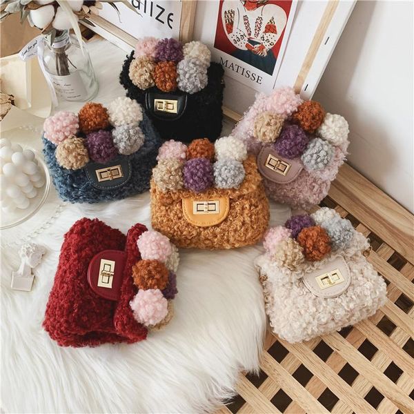 

autumn winter 2020 new kids purses and handbags mini crossbody bag cute baby girls small coin wallet kid pures and bags gift, White