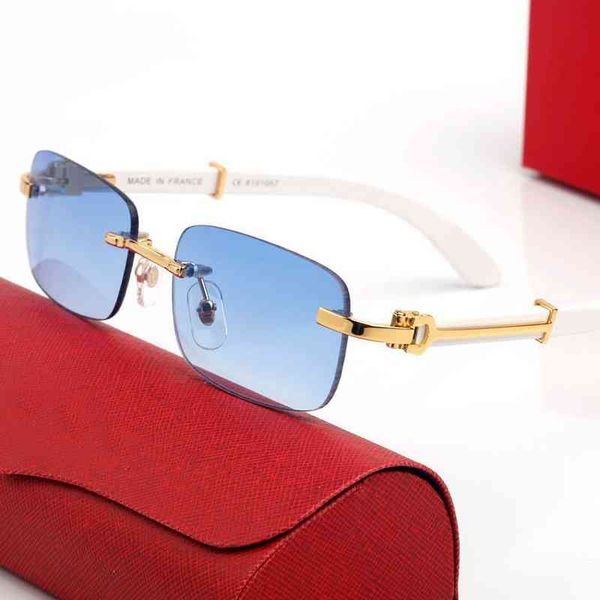 

2022 factory wholesale pawes nieuwe mannen randloze bril frame houten vierkante zonnebril optische bijziendheid clear s 58777, White;black
