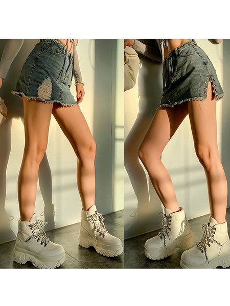 

2021 autumn new anti-exposure denim fashion skirt high hollow waist out cleft miniskirts of women's burr slit comfort dpe9, Black