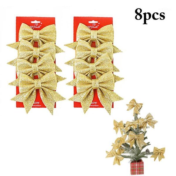 

christmas decorations 8pcs fashion bow tree decoration xmas ornament bowknot year party home wedding decor gift wrapping1